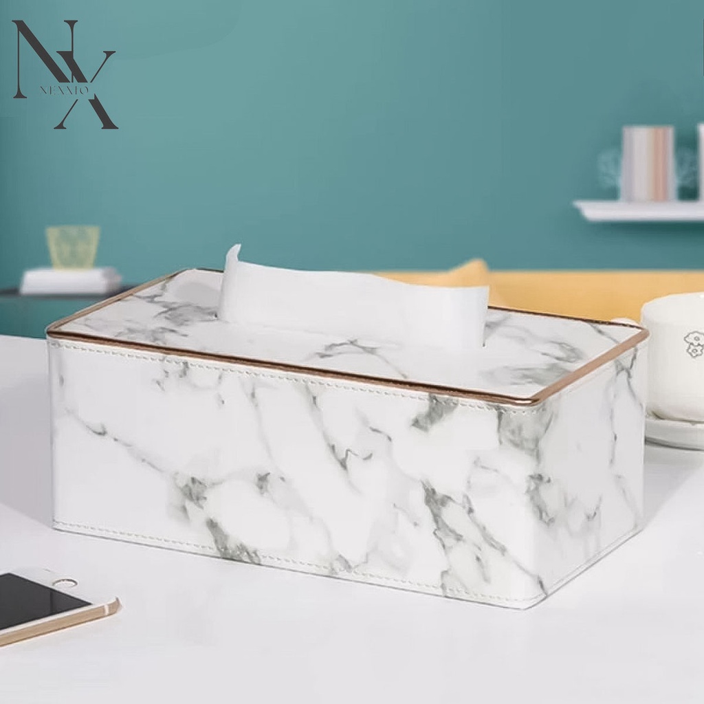 NexXio Tempat Tissue Gold/ Tempat Tissue Marble / kotak tissue gold / kotak tissue marble/ tissue box marble / tissue box gold / tempat