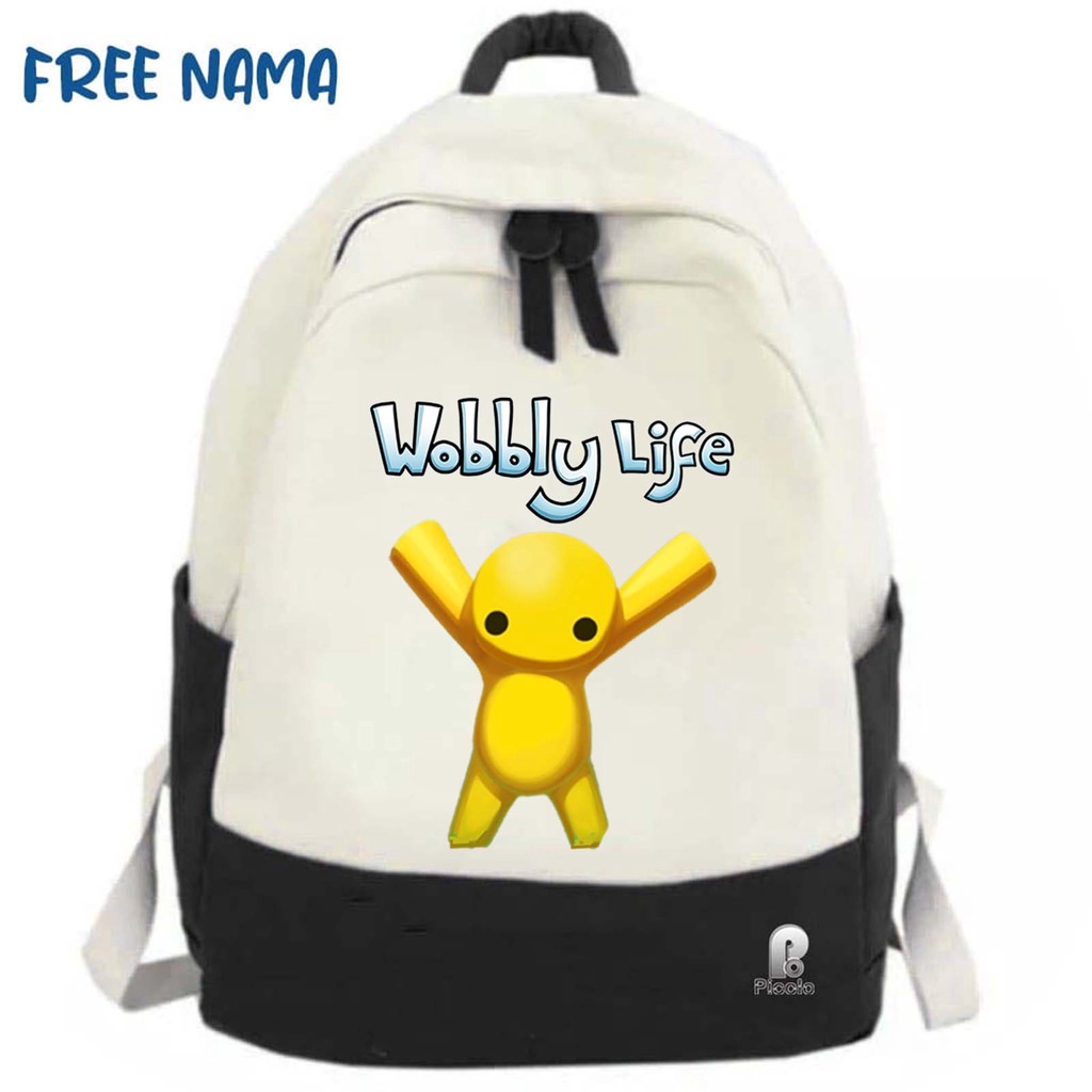 TAS RANSEL BACKPACK ANAK SEKOLAH MOTIF WOBBLY LIFE UNISEX (FREE NAMA)