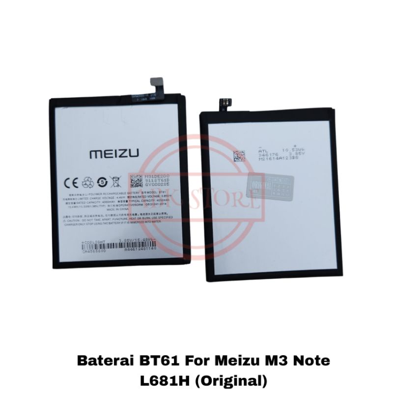 BATRE BATERAI BATTERY MEIZU M3 NOTE L681H BT61 ORIGINAL