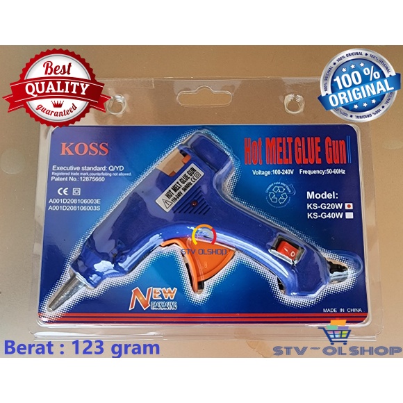 Glue Gun kecil / lem tembak 20 Watt koss + saklar on/off