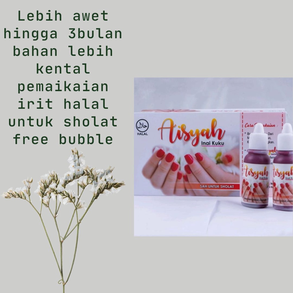 kutek cat kuku Halal Pacar aisyah Kuku Halal Bisa Untuk Sholat Asli Original