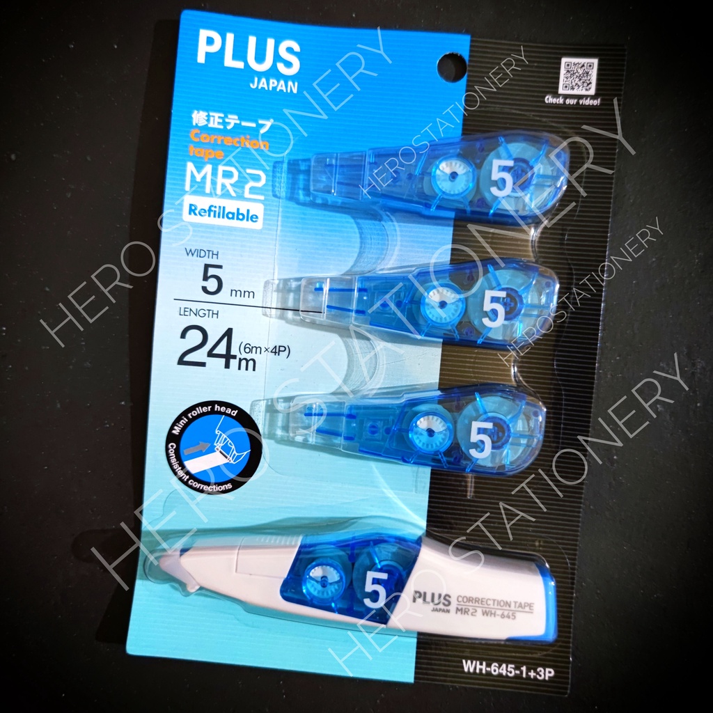 

PLUS correction tape pita koreksi whiper roller MR2 bonus 3 refill