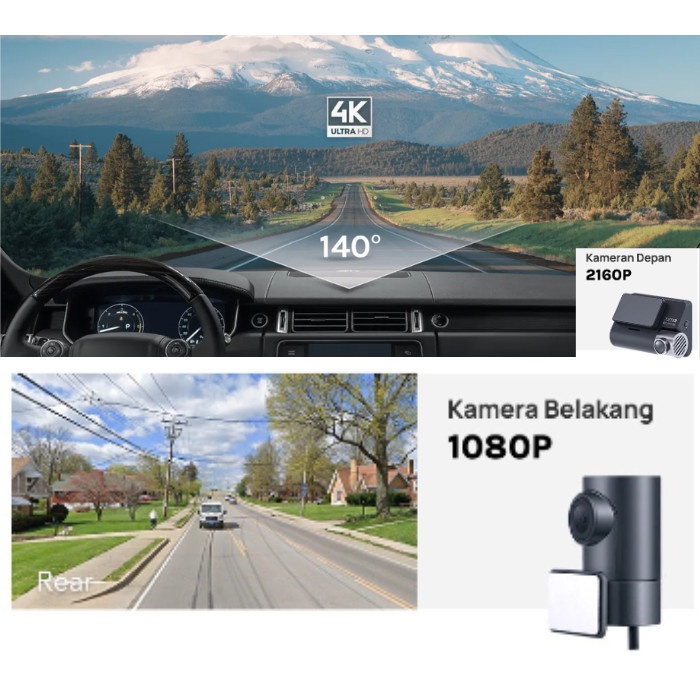 70mai Dash Cam A800s 2160P 4K GPS ADAS