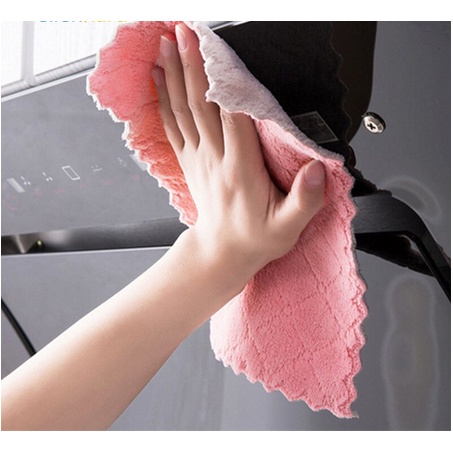 NEW Kain Lap Microfiber Cuci Piring Anti Minyak Dapur Tangan Serbaguna