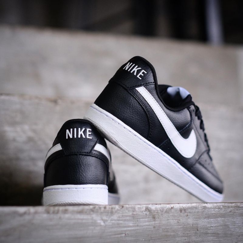 Nike court vision low black white