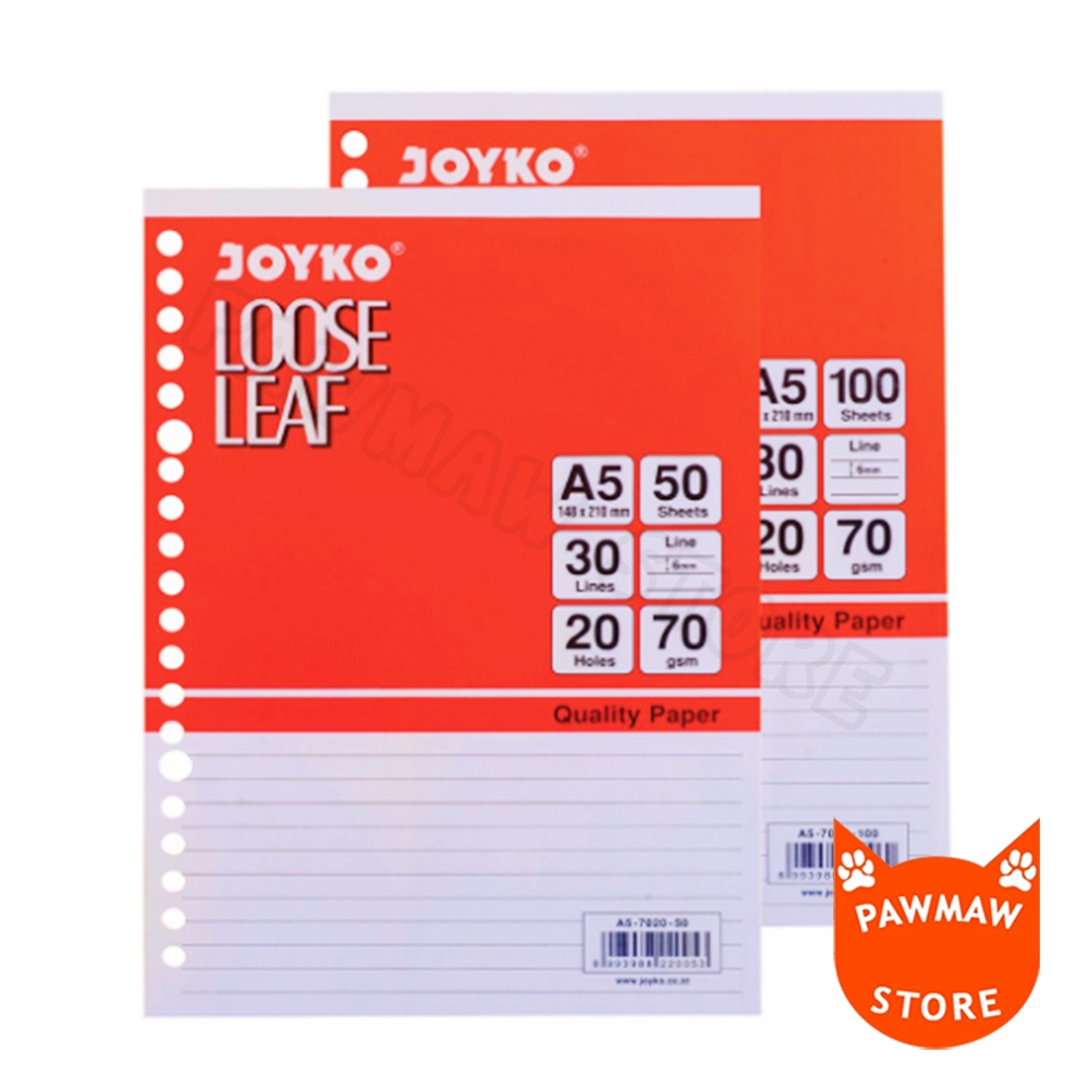 

Loose Leaf Joyko A5 50 Lembar ( SET )