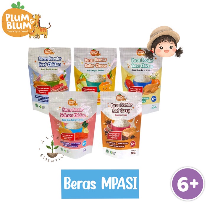 Plum &amp; Blum Beras Mpasi BB Booster 200gr - Beras Jepang Mpasi 6 Bulan