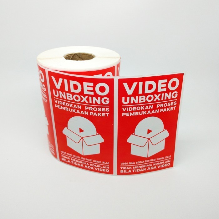 

Rewa Stiker Label Video Unboxing Pengiriman 9 X 5,5 Cm. 1 Roll Isi 500 Pcs