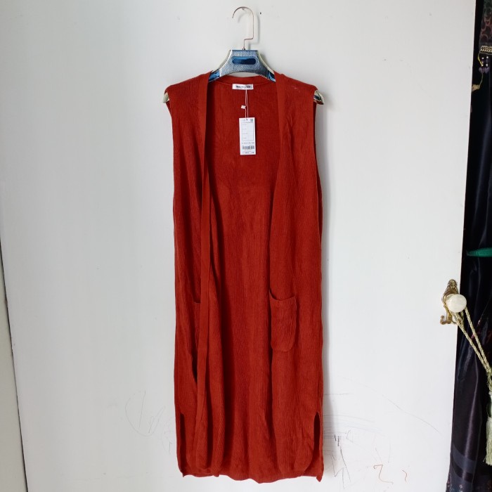 Healthy Karen/Outer wanita tanpa lengan Kekinian/Long Cardi