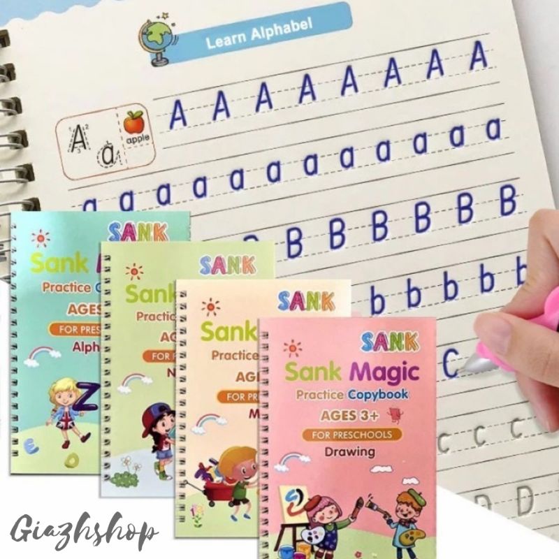 

Buku Sank Magic Practice Book 1 Set Isi 4 Buku Dan Pulpen Free 5 Refil Pen Buku Ajaib Bisa Di Pakai Berulang Kali Bisa Pulpen Bisa Hilang Dengan Sendirinya