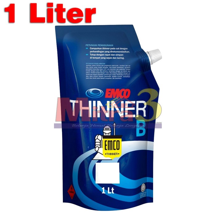 Jual Open DS] Thinner B EMCO 1L / Tiner Tener Minyak Pengencer Cat ...