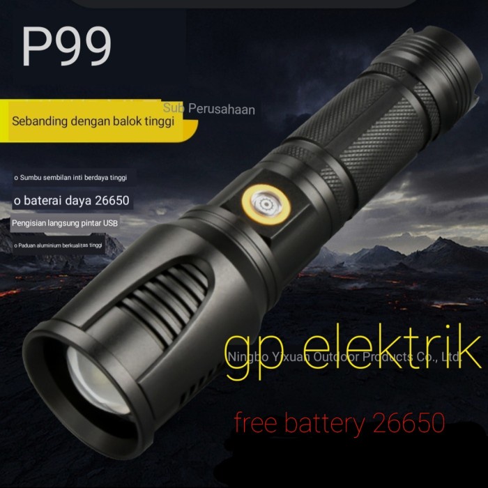 Senter Senter Xhp90 /99 Zoom Tactical Swatt Super Terang