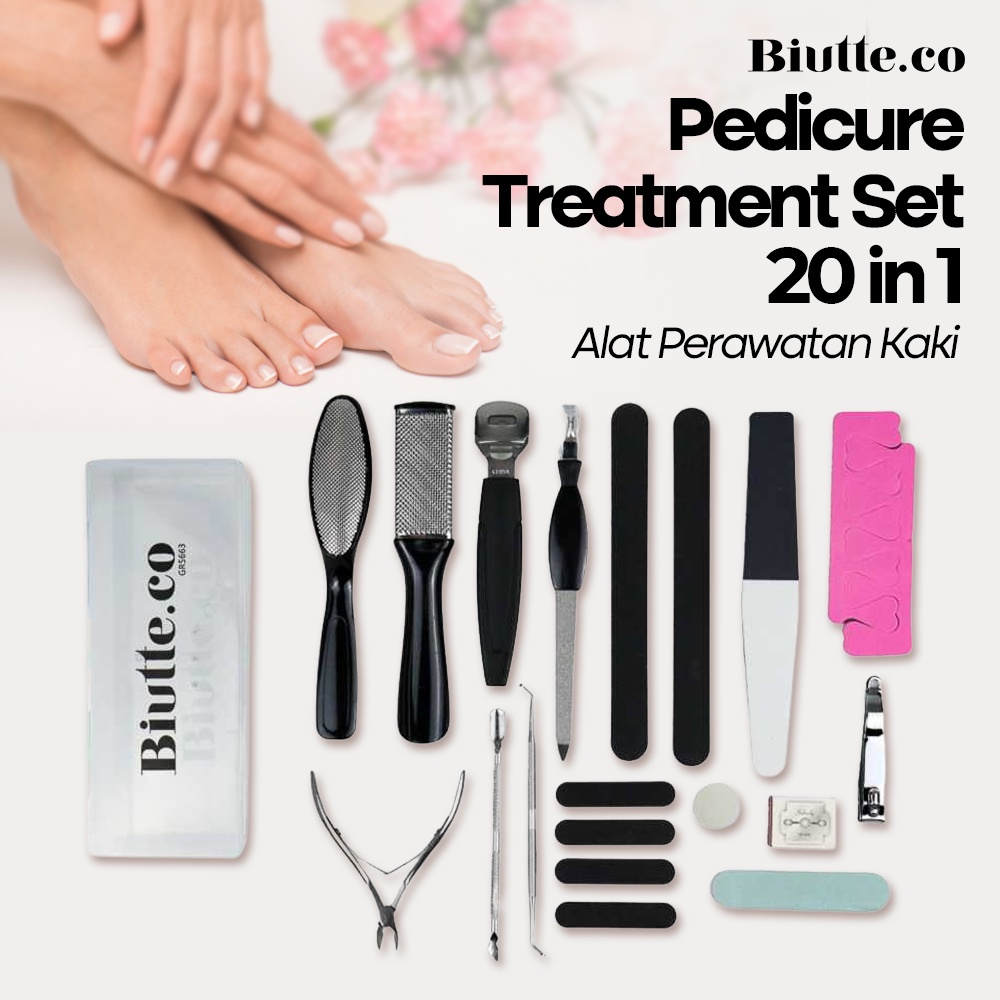 Alat Perawatan Kaki Pedicure Treatment Set 20 in 1 - GR5663 - 7RHR66BK Black