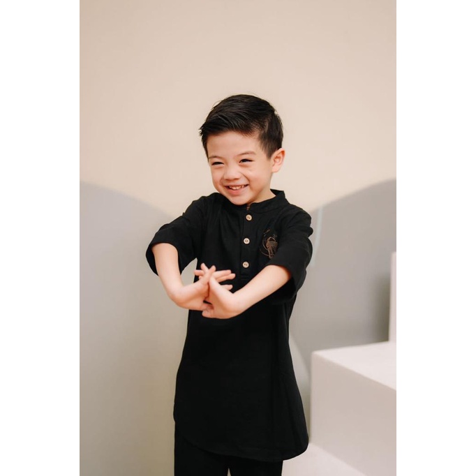 Smilee Koko Habibi 2-10 Tahun Honeybee Setelan Koko Raya / Koko Set Lebaran / Pakaian Muslim Habibie Anak Laki Laki CBKS
