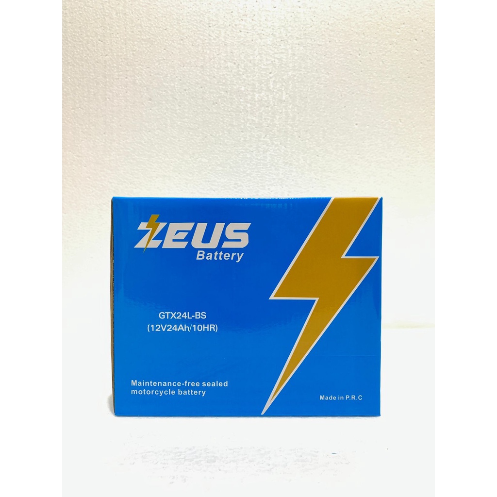 Aki ZEUS ACCU MOGE MBTX24U GTX24L-BS 12V 24 Ah CCA 300 GARANSI 1 TAHUN