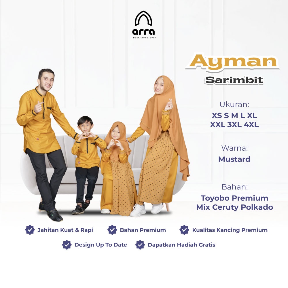 SARIMBIT ARRA SERIES AYMAN WARNA MUSTARD