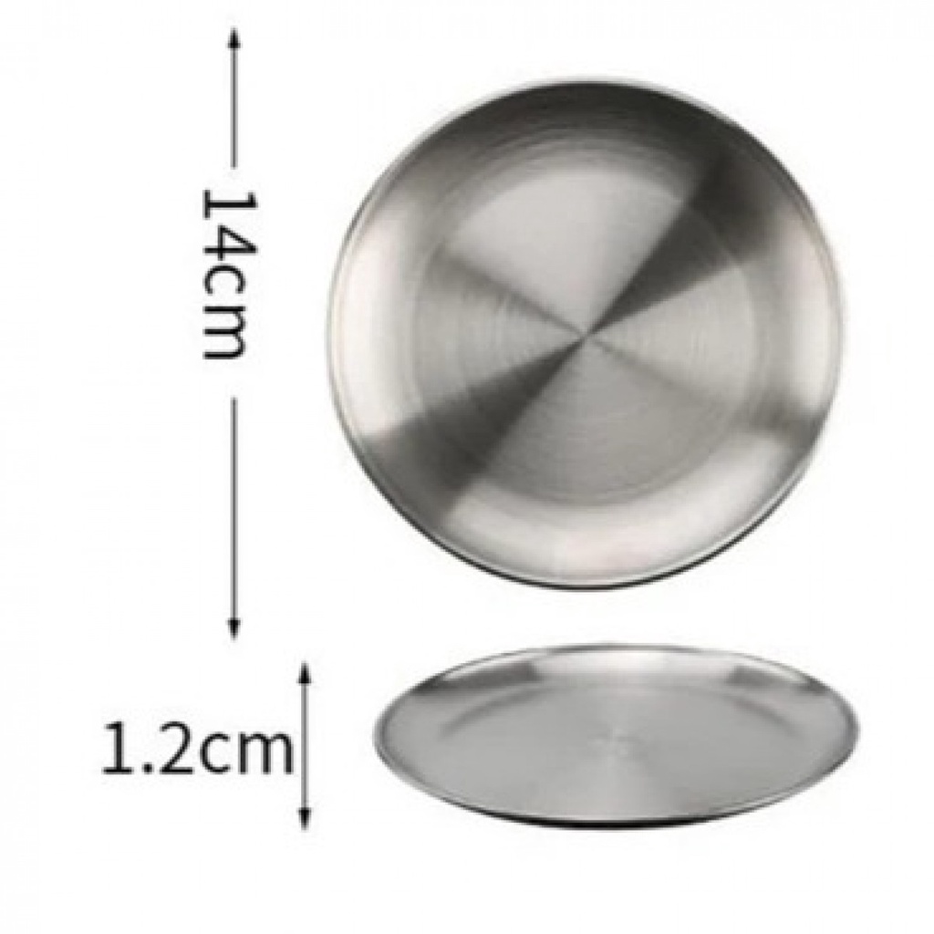 Piring Makan Stainless Steel Mewah European Style One Two Cups