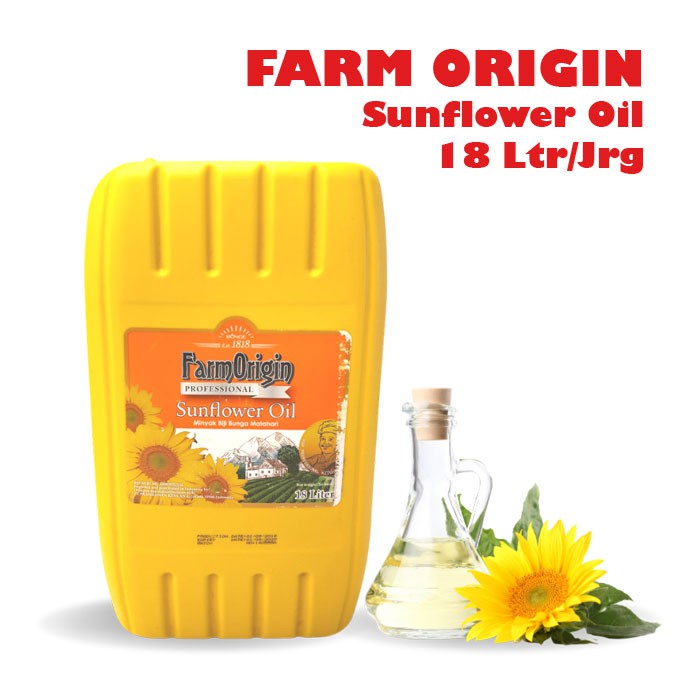 FARM ORIGIN Sunflower Oil 18L / sun flower Oil 18 Ltr/Jrn