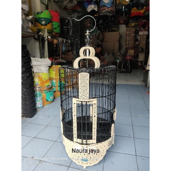 KANDANG BURUNG ANIS WAMBI FIBER PUTIH