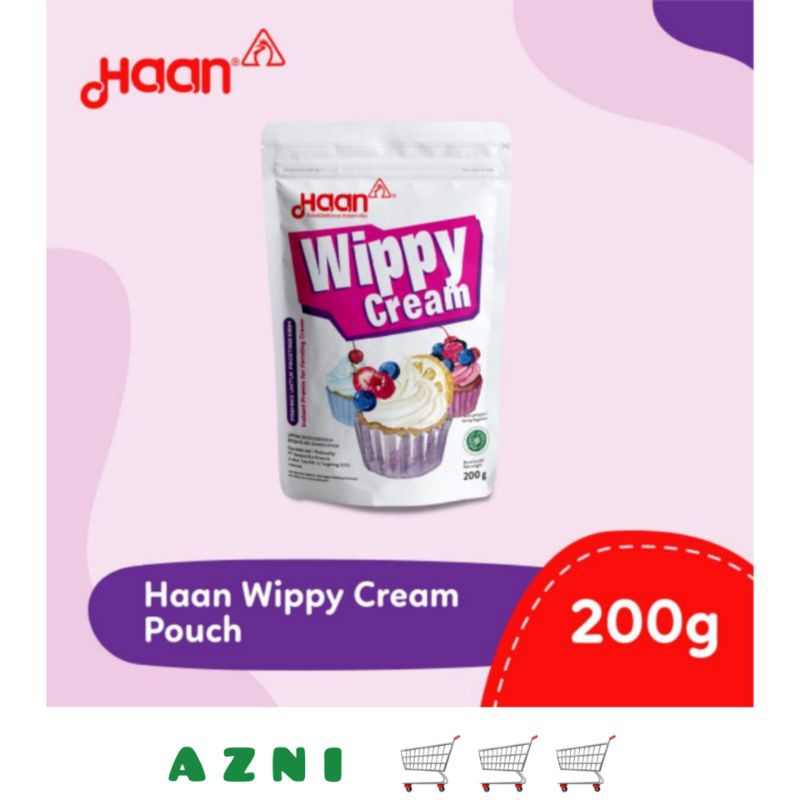 

Haan Wippy Cream Pouch 200 gr - Whip Cream - Whipcream