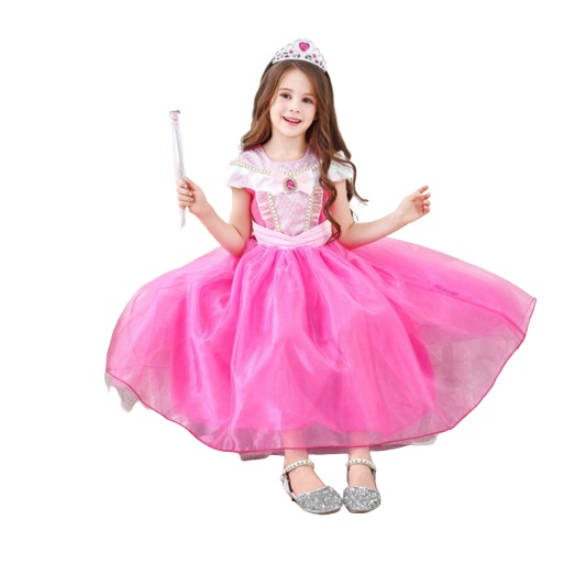 [MAMASILO] Kostum Princess Aurora Pink Dress Anak Princess Aurora import