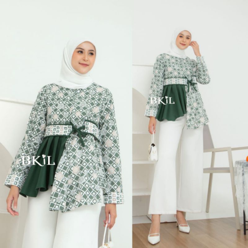 BAJU BATIK WANITA MODERN MONALISA GENES M,L,XL,XXL asli PEKALONGAN