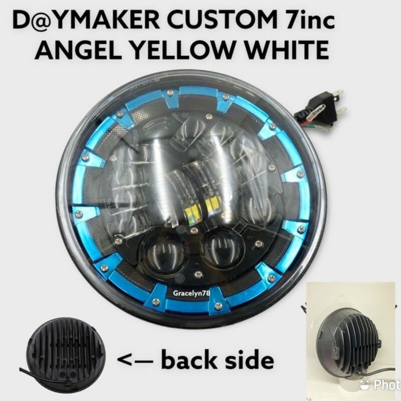 Lampu Depan Daymaker 7inch Predator Angel Eyes