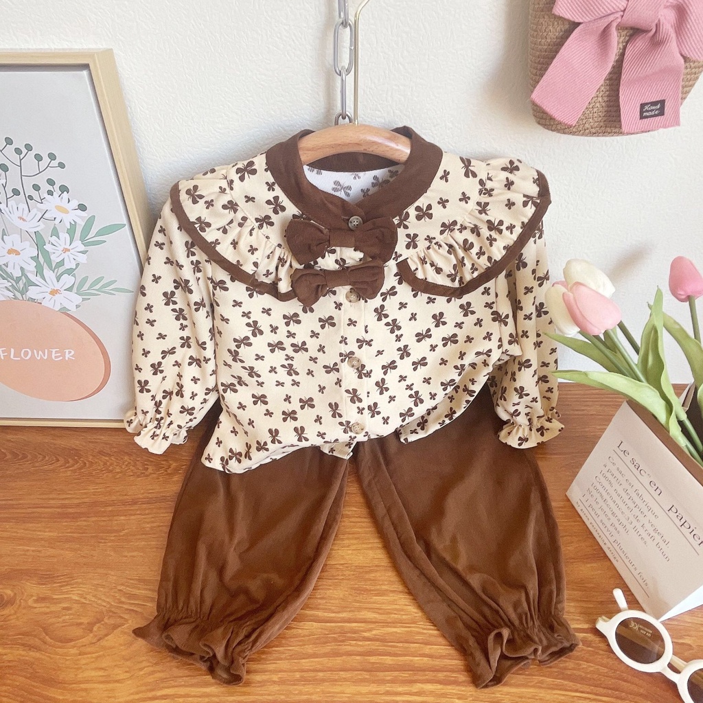 (LOLI-JKT) BS-363 STELAN ANAK CEWEK MODEL VELVET COKLAT SIZE 100-140