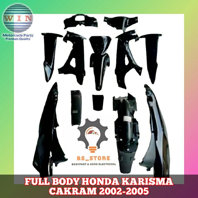 FULL BODY KARISMA FULL BODY HONDA KARISMA CARKAM 2002 2003 2004 2005 HITAM | COVER BODY SET KARISMA X KARISMA 2003-2005 | BODY FULL KARISMA 2003 2005 2006 HITAM