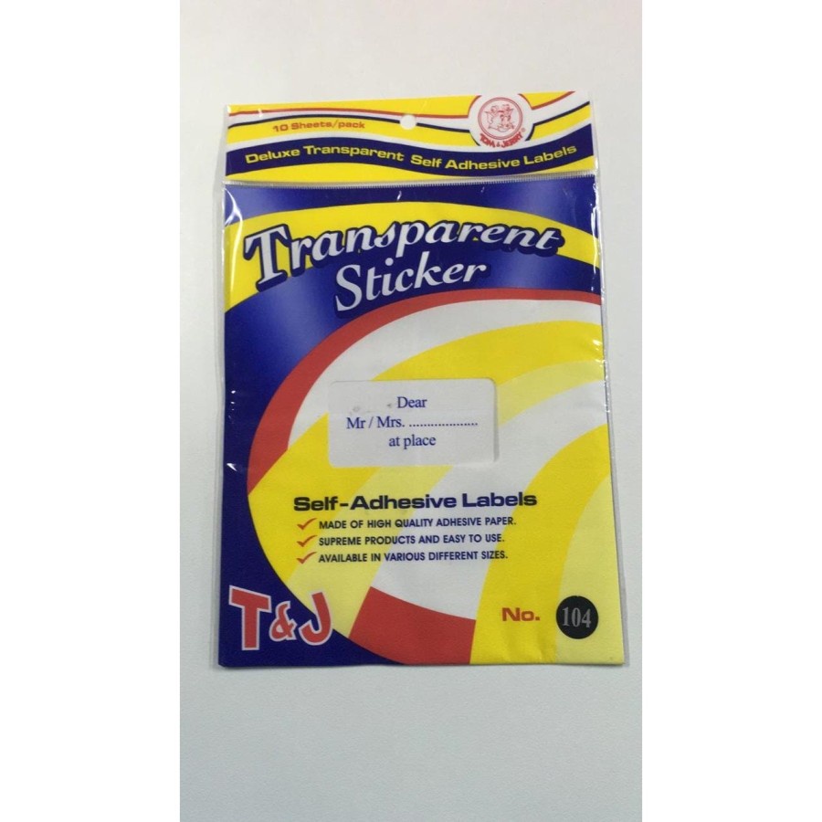 

LABEL T&J TRANSPARENT 104