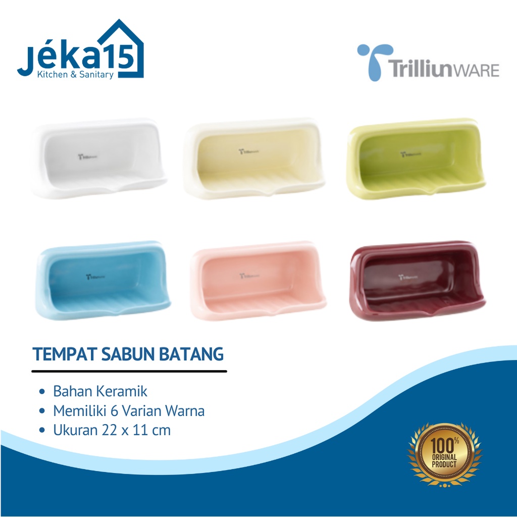 TEMPAT SABUN DINDING KAMAR MANDI TANAM TRILLIUNWARE | TEMPAT SABUN BATANGAN
