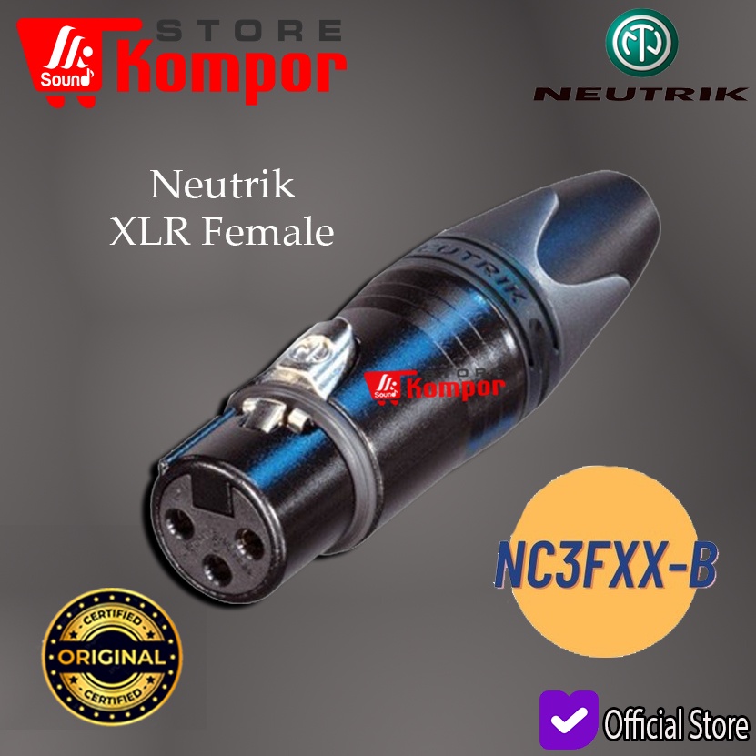 NEUTRIK XLR FEMALE ORIGINAL JACK NEUTRIK XLR PLATED GOLD
