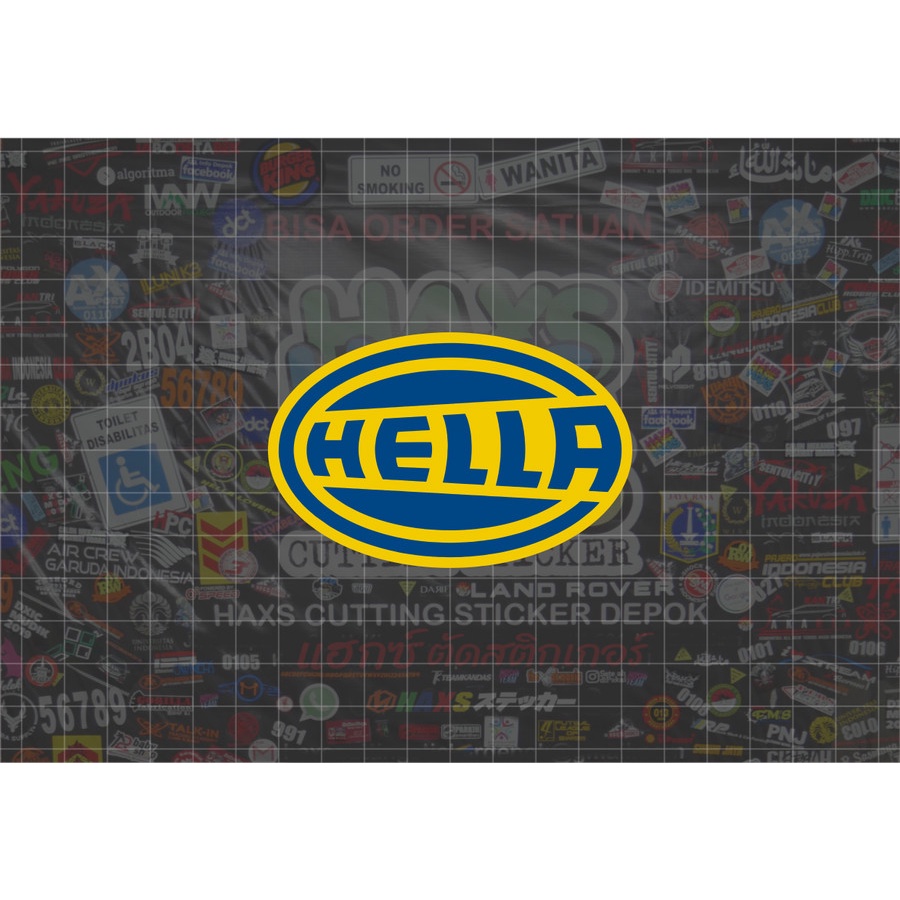 Cutting Sticker Hella Ukuran 8.5 Cm Untuk Motor Mobil