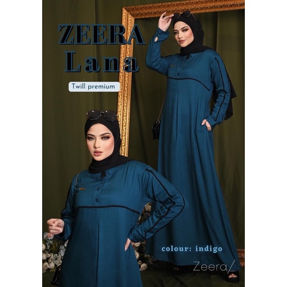 Daster Arab Zeera LANA Maxi Dress Gamis Rayon Twill Premium