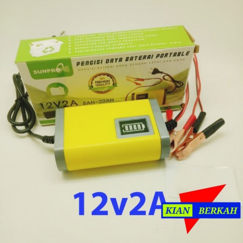 SUNPRO BATTERY CHARGER / CAS AKI 12V 2A