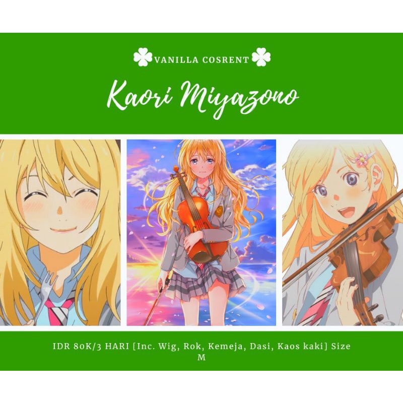 [RENTAL] Kostum Cosplay Kaori Miyazono (Shigatsu wa Kimi no Uso)