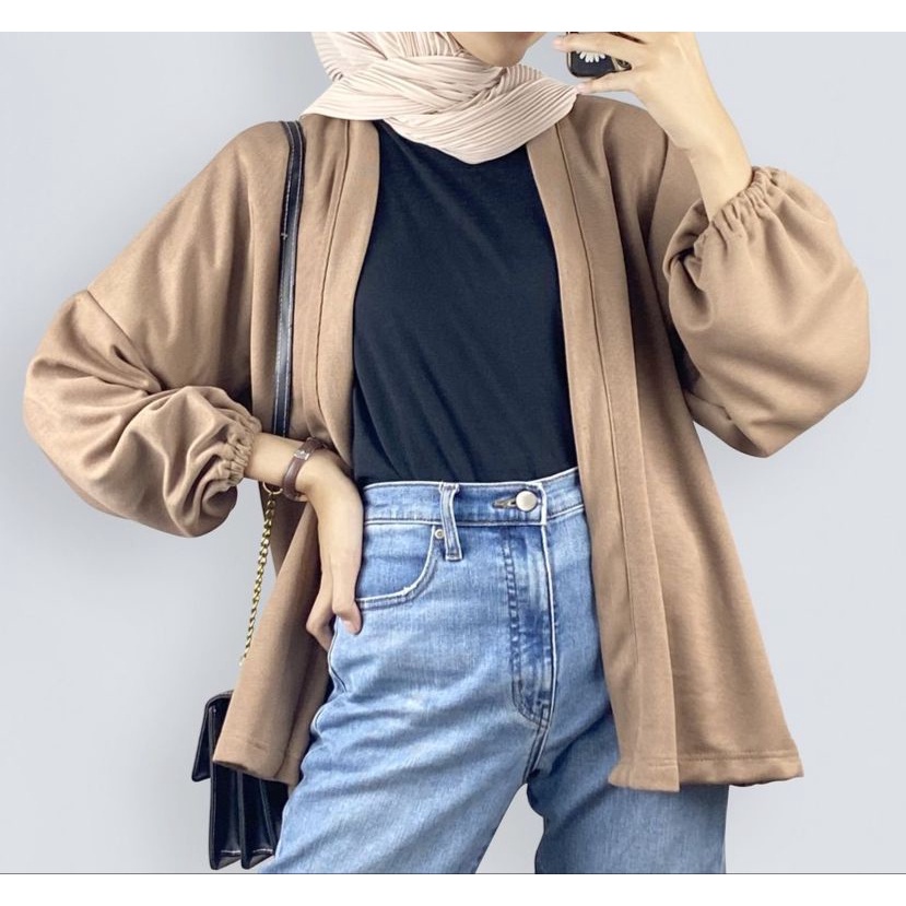 BEFAST - ZSO OOTD WANITA CARDIGAN SHANA / EMMA BALON CARDIGAN CREPE / Fashion kekinian Wanita / OOTD Daily Wanita Kerja/Kampus / Terlaris / Pakaian Wanita Casual / Cardigan Polos Formal / Outer Kekinian remaja ABG / Outfit Wanita Hijab Style