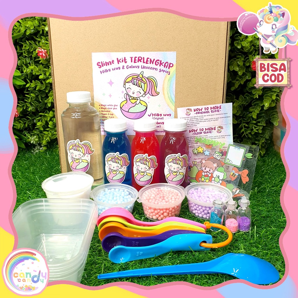 Slime Kit Murah dn Lengkap Unicorn Galaxy by Candycandy.idn