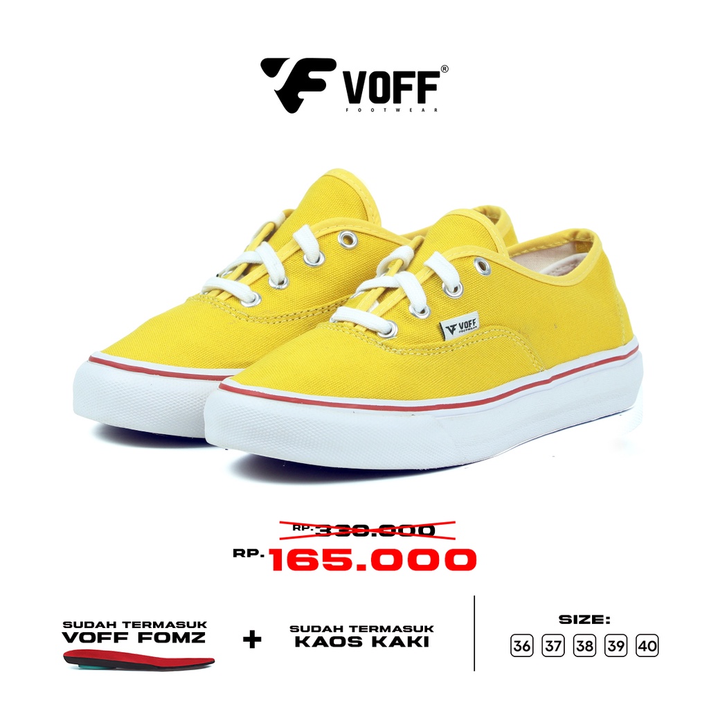 Voff - Sepatu Sneakers Pria Wanita Authentic Yellow