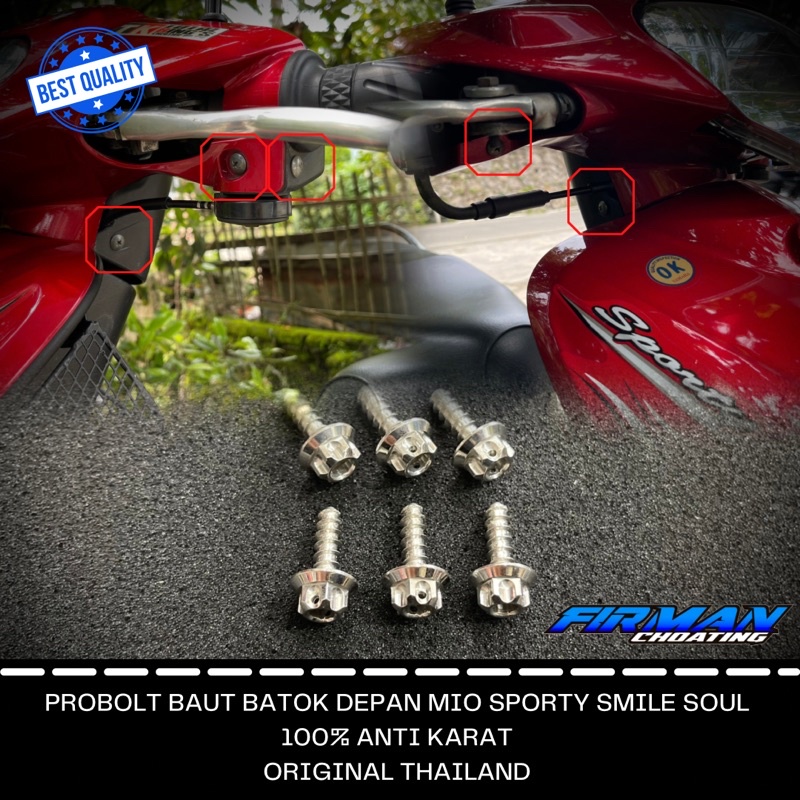 Probolt baut batok depan mio sporty mio smile mio soul (Harga 6biji)