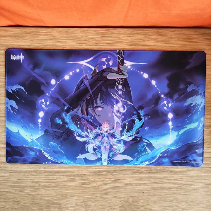 Mousepad Raiden Shogun &amp; Sangonomiya Kokomi - Genshin Impact (40x70cm)