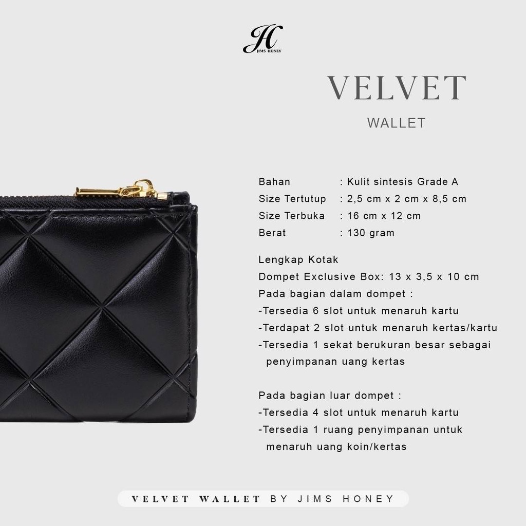 JIMS HONEY DOMPET LIPAT VELVET WALLET