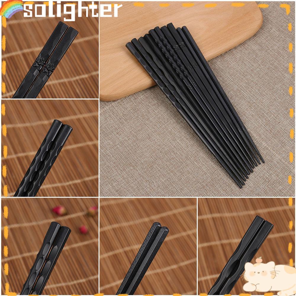 Solighter 1pasang Sumpit Sushi Sumpit Portable Baru Non-slip