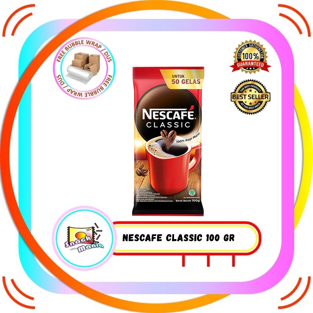 

Nescafe Classic Bag Robusta Kopi Hitam Kopi Instan Dalgona Coffee ~ 90 gr