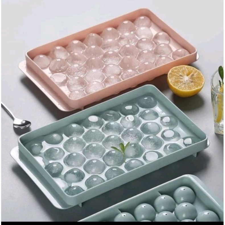 Cetakan Es Batu Bulat 33 / Cetakan Jelly Round Ice Cube Tray 33 Slot