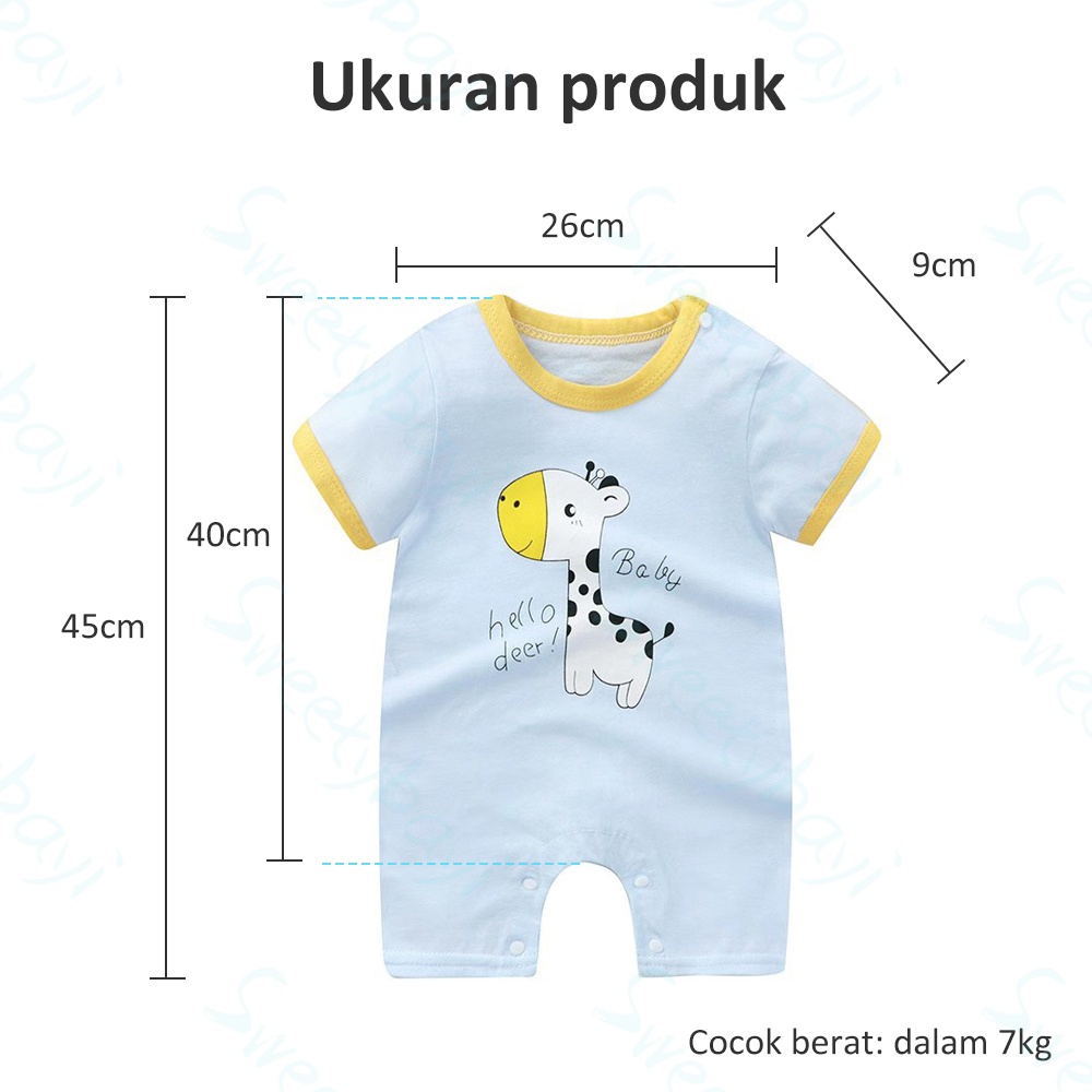 Sweetybayi Jumper romper baju bayi import Baby playsuit newborn lucu motif karakter Romper bayi