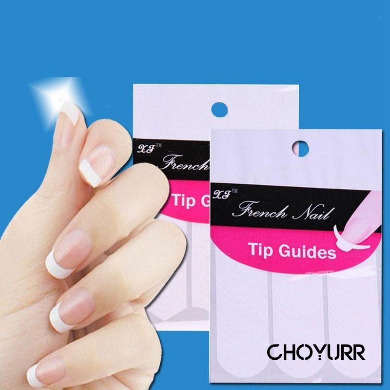 【COD】48pcs Nail French Sticker / French Tip Nail Guide / Stiker French / Nail Art Sticker Cetakan Kuku French Manicure DIY Stiker Kuku-CH