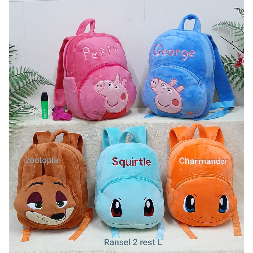 Tas Anak Karakter/Tas Pig Ransel Thomas/Tas Duck/Tas Anak Timbul Animal/Ransel Pig