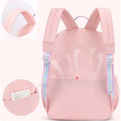 Tas Sekolah Anak Cewek Import Backpack SD Ransel Rainbow 717