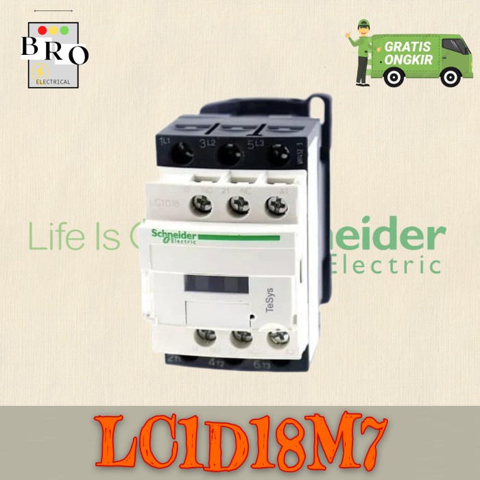 Schneider Kontaktor Lc1D18 / Contactor Lc1D18M7